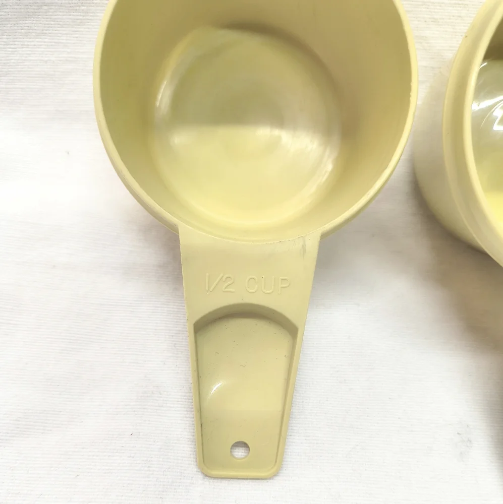 TUPPERWARE | Vintage Yellow Stacking Measuring Cups Set of 3 Retro